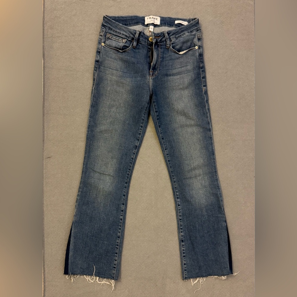 Frame Le Crop Mini Boot Step Fray Jean 25